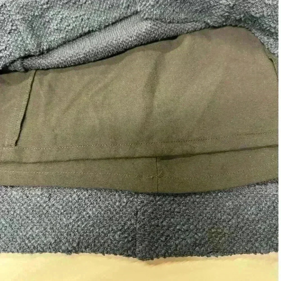 Rebecca Taylor - Navy Dress W/ BlackLeather Panels Round Neck Zip Back Sz 8 - Picture 11 of 13